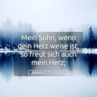Picture 05 - Sprüche 23:15 LUTH1912 - Mein Sohn, wenn dein Herz weise ist, so freut - Bible Verse Picture