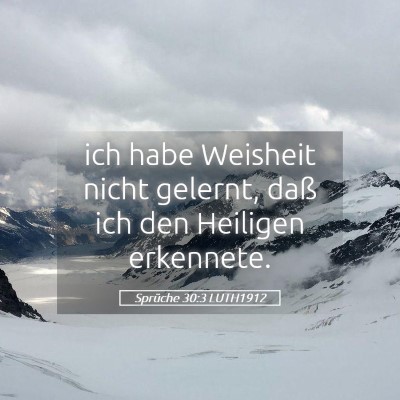 Picture 05 - Sprüche 30:3 LUTH1912 - ich habe Weisheit nicht gelernt, daß ich den - Bible Verse Picture