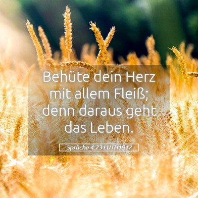 Picture 05 - Sprüche 4:23 LUTH1912 - Behüte dein Herz mit allem Fleiß; denn daraus - Bible Verse Picture
