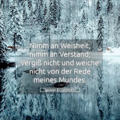 Picture 05 - Sprüche 4:5 LUTH1912 - Nimm an Weisheit, nimm an Verstand; vergiß nicht - Bible Verse Picture