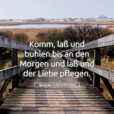 Picture 05 - Sprüche 7:18 LUTH1912 - Komm, laß und buhlen bis an den Morgen und laß - Bible Verse Picture