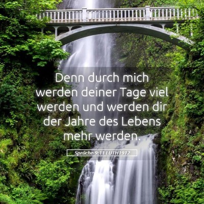 Picture 05 - Sprüche 9:11 LUTH1912 - Denn durch mich werden deiner Tage viel werden - Bible Verse Picture