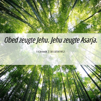 Picture 06 - 1 Chronik 2:38 LUTH1912 - Obed zeugte Jehu. Jehu zeugte - Bible Verse Picture