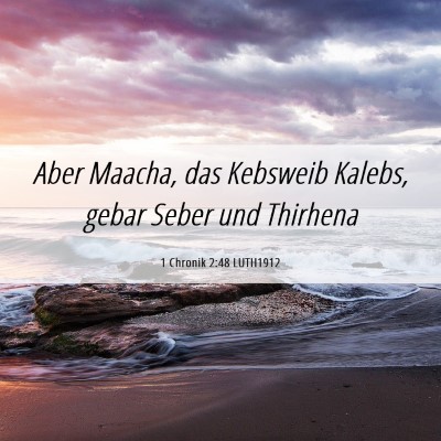 Picture 06 - 1 Chronik 2:48 LUTH1912 - Aber Maacha, das Kebsweib Kalebs, gebar Seber und - Bible Verse Picture