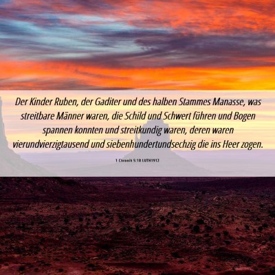 Picture 06 - 1 Chronik 5:18 LUTH1912 - Der Kinder Ruben, der Gaditer und des halben - Bible Verse Picture