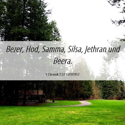 Picture 06 - 1 Chronik 7:37 LUTH1912 - Bezer, Hod, Samma, Silsa, Jethran und - Bible Verse Picture