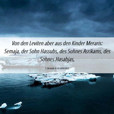 Picture 06 - 1 Chronik 9:14 LUTH1912 - Von den Leviten aber aus den Kinder Meraris: - Bible Verse Picture