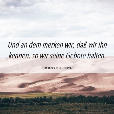 Picture 06 - 1 Johannes 2:3 LUTH1912 - Und an dem merken wir, daß wir ihn kennen, so - Bible Verse Picture