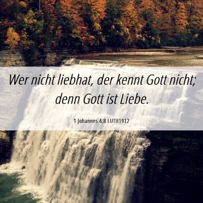 Picture 06 - 1 Johannes 4:8 LUTH1912 - Wer nicht liebhat, der kennt Gott nicht; denn - Bible Verse Picture