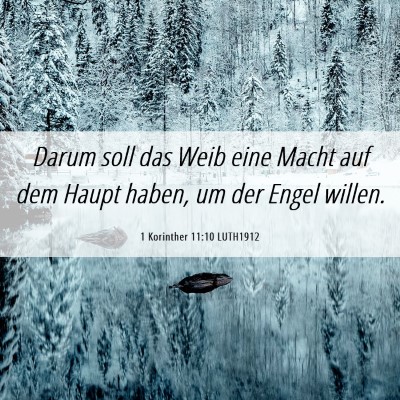 Picture 06 - 1 Korinther 11:10 LUTH1912 - Darum soll das Weib eine Macht auf dem Haupt - Bible Verse Picture