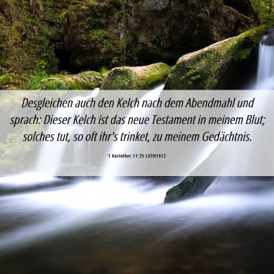 Picture 06 - 1 Korinther 11:25 LUTH1912 - Desgleichen auch den Kelch nach dem Abendmahl und - Bible Verse Picture