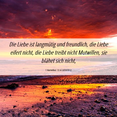 Picture 06 - 1 Korinther 13:4 LUTH1912 - Die Liebe ist langmütig und freundlich, die - Bible Verse Picture