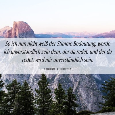 Picture 06 - 1 Korinther 14:11 LUTH1912 - So ich nun nicht weiß der Stimme Bedeutung, - Bible Verse Picture
