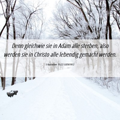 Picture 06 - 1 Korinther 15:22 LUTH1912 - Denn gleichwie sie in Adam alle sterben, also - Bible Verse Picture