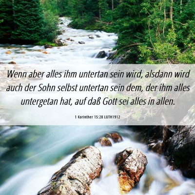 Picture 06 - 1 Korinther 15:28 LUTH1912 - Wenn aber alles ihm untertan sein wird, alsdann - Bible Verse Picture