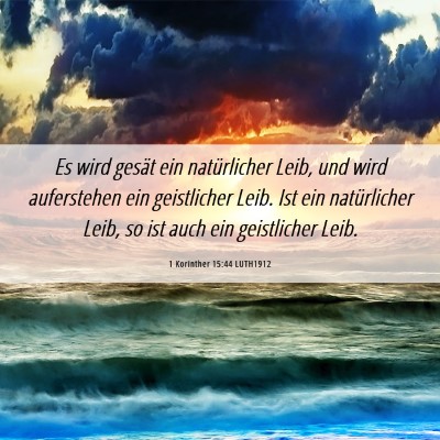 Picture 06 - 1 Korinther 15:44 LUTH1912 - Es wird gesät ein natürlicher Leib, und wird - Bible Verse Picture