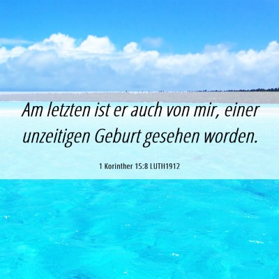 Picture 06 - 1 Korinther 15:8 LUTH1912 - Am letzten ist er auch von mir, einer unzeitigen - Bible Verse Picture