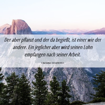 Picture 06 - 1 Korinther 3:8 LUTH1912 - Der aber pflanzt und der da begießt, ist einer - Bible Verse Picture