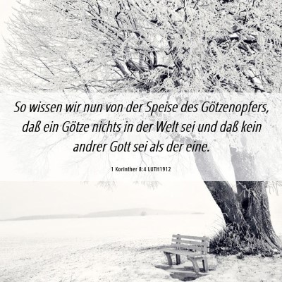 Picture 06 - 1 Korinther 8:4 LUTH1912 - So wissen wir nun von der Speise des - Bible Verse Picture