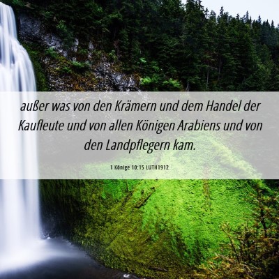Picture 06 - 1 Könige 10:15 LUTH1912 - außer was von den Krämern und dem Handel der - Bible Verse Picture