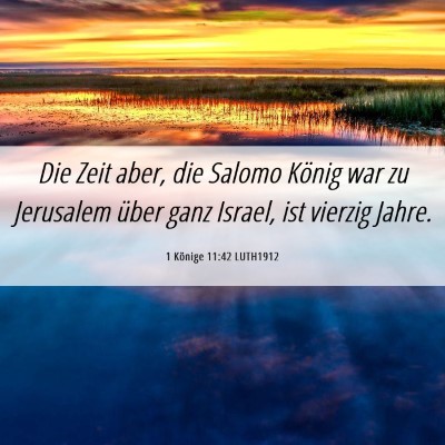 Picture 06 - 1 Könige 11:42 LUTH1912 - Die Zeit aber, die Salomo König war zu Jerusalem - Bible Verse Picture