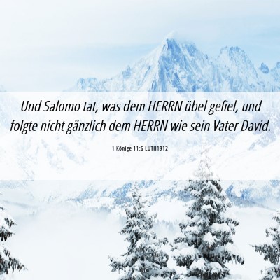 Picture 06 - 1 Könige 11:6 LUTH1912 - Und Salomo tat, was dem HERRN übel gefiel, und - Bible Verse Picture