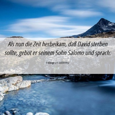 Picture 06 - 1 Könige 2:1 LUTH1912 - Als nun die Zeit herbeikam, daß David sterben - Bible Verse Picture
