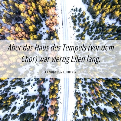Picture 06 - 1 Könige 6:17 LUTH1912 - Aber das Haus des Tempels (vor dem Chor) war - Bible Verse Picture