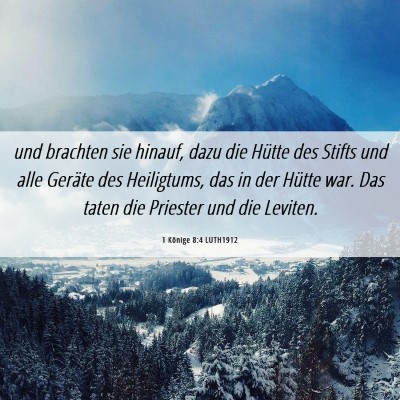 Picture 06 - 1 Könige 8:4 LUTH1912 - und brachten sie hinauf, dazu die Hütte des - Bible Verse Picture