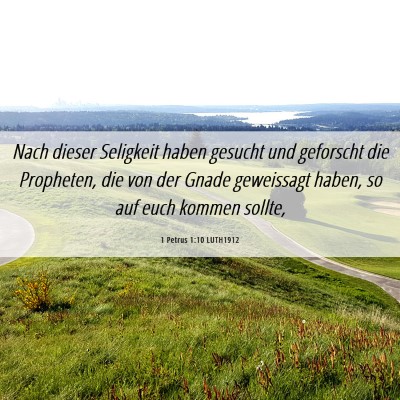 Picture 06 - 1 Petrus 1:10 LUTH1912 - Nach dieser Seligkeit haben gesucht und geforscht - Bible Verse Picture