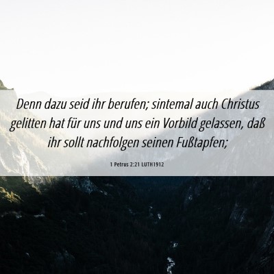 Picture 06 - 1 Petrus 2:21 LUTH1912 - Denn dazu seid ihr berufen; sintemal auch - Bible Verse Picture