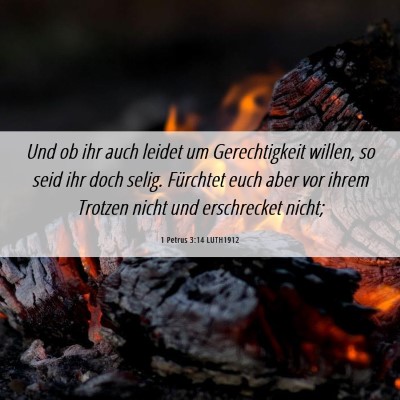Picture 06 - 1 Petrus 3:14 LUTH1912 - Und ob ihr auch leidet um Gerechtigkeit willen, - Bible Verse Picture