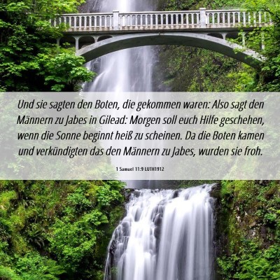 Picture 06 - 1 Samuel 11:9 LUTH1912 - Und sie sagten den Boten, die gekommen waren: - Bible Verse Picture