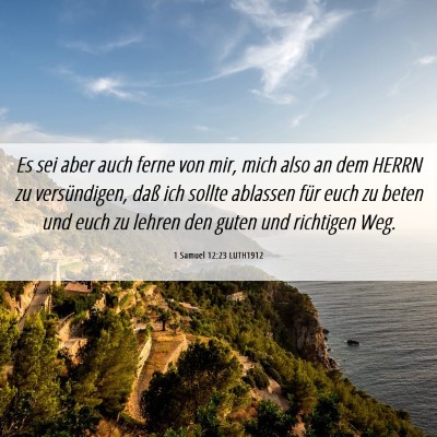 Picture 06 - 1 Samuel 12:23 LUTH1912 - Es sei aber auch ferne von mir, mich also an dem - Bible Verse Picture