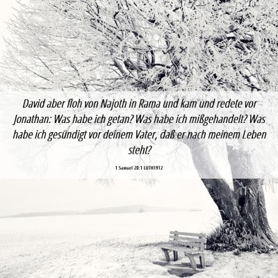 Picture 06 - 1 Samuel 20:1 LUTH1912 - David aber floh von Najoth in Rama und kam und - Bible Verse Picture