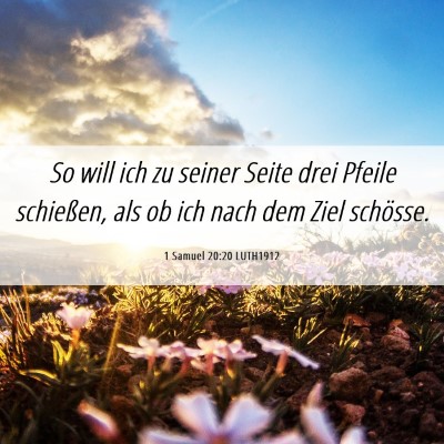 Picture 06 - 1 Samuel 20:20 LUTH1912 - So will ich zu seiner Seite drei Pfeile - Bible Verse Picture