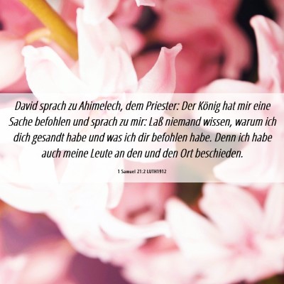 Picture 06 - 1 Samuel 21:2 LUTH1912 - David sprach zu Ahimelech, dem Priester: Der - Bible Verse Picture