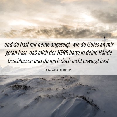 Picture 06 - 1 Samuel 24:18 LUTH1912 - und du hast mir heute angezeigt, wie du Gutes an - Bible Verse Picture