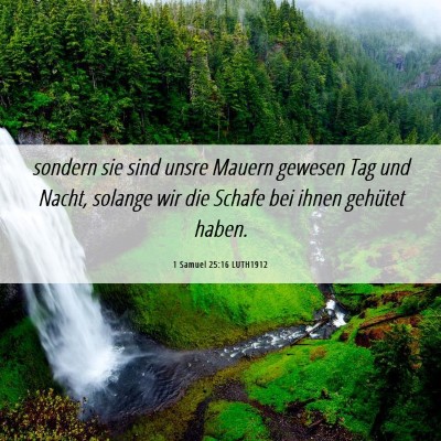 Picture 06 - 1 Samuel 25:16 LUTH1912 - sondern sie sind unsre Mauern gewesen Tag und - Bible Verse Picture