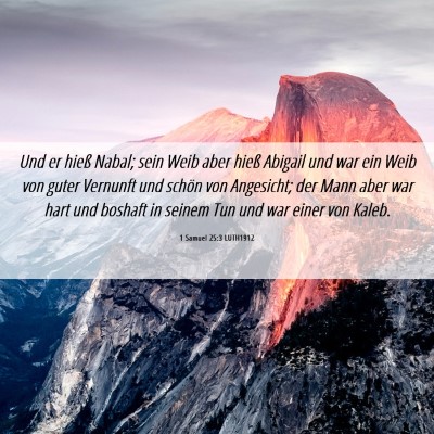 Picture 06 - 1 Samuel 25:3 LUTH1912 - Und er hieß Nabal; sein Weib aber hieß Abigail - Bible Verse Picture