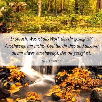 Picture 06 - 1 Samuel 3:17 LUTH1912 - Er sprach: Was ist das Wort, das dir gesagt ist? - Bible Verse Picture