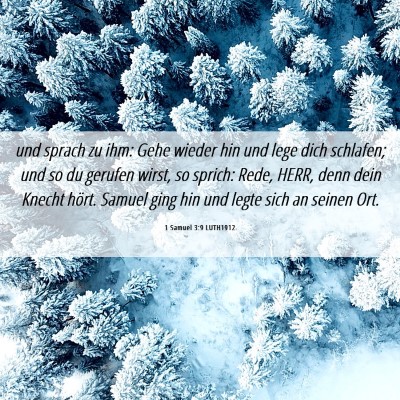 Picture 06 - 1 Samuel 3:9 LUTH1912 - und sprach zu ihm: Gehe wieder hin und lege dich - Bible Verse Picture