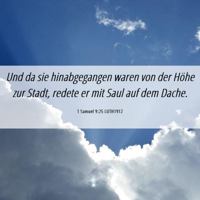 Picture 06 - 1 Samuel 9:25 LUTH1912 - Und da sie hinabgegangen waren von der Höhe zur - Bible Verse Picture