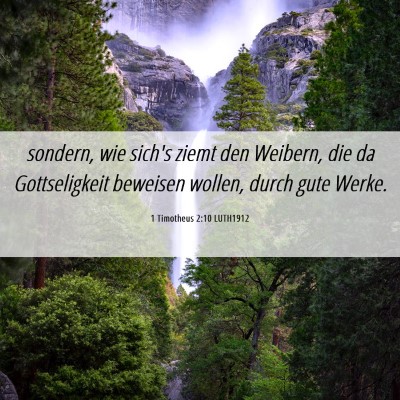 Picture 06 - 1 Timotheus 2:10 LUTH1912 - sondern, wie sich's ziemt den Weibern, die da - Bible Verse Picture