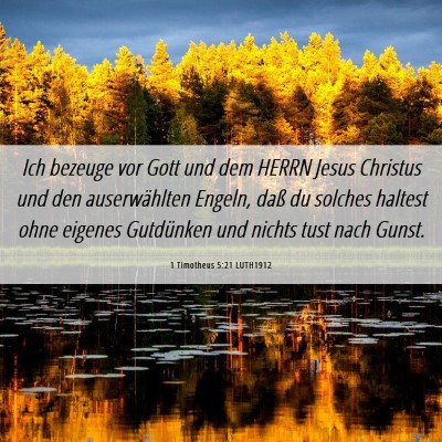 Picture 06 - 1 Timotheus 5:21 LUTH1912 - Ich bezeuge vor Gott und dem HERRN Jesus Christus - Bible Verse Picture