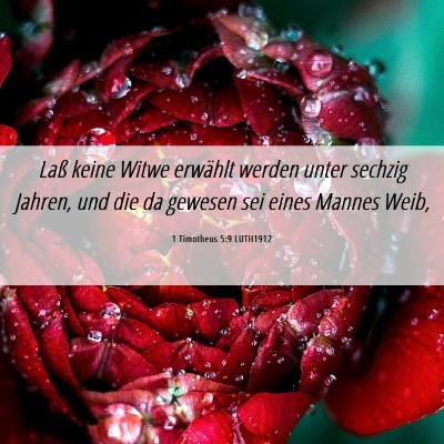 Picture 06 - 1 Timotheus 5:9 LUTH1912 - Laß keine Witwe erwählt werden unter sechzig - Bible Verse Picture