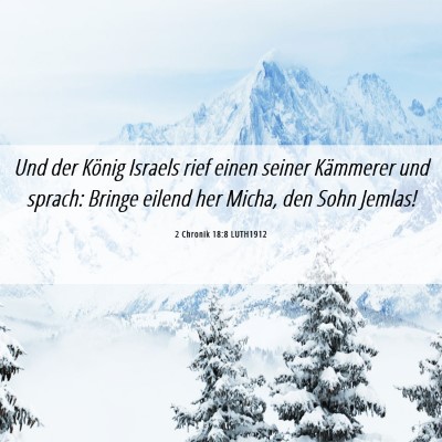 Picture 06 - 2 Chronik 18:8 LUTH1912 - Und der König Israels rief einen seiner - Bible Verse Picture
