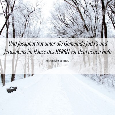 Picture 06 - 2 Chronik 20:5 LUTH1912 - Und Josaphat trat unter die Gemeinde Juda's und - Bible Verse Picture