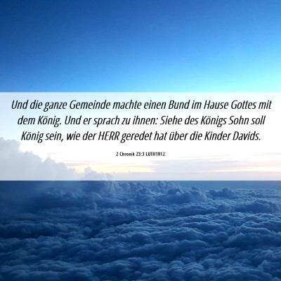 Picture 06 - 2 Chronik 23:3 LUTH1912 - Und die ganze Gemeinde machte einen Bund im Hause - Bible Verse Picture