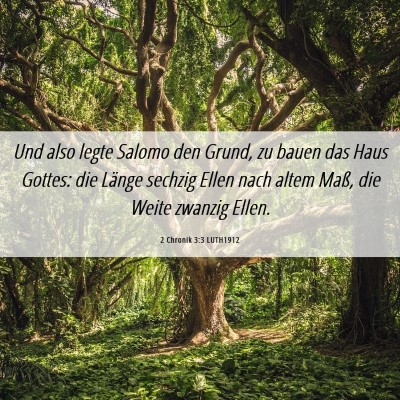 Picture 06 - 2 Chronik 3:3 LUTH1912 - Und also legte Salomo den Grund, zu bauen das - Bible Verse Picture
